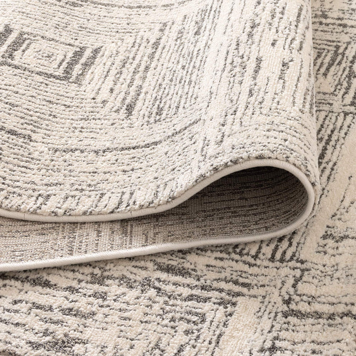Nizza Geometric Grey Rug - N008
