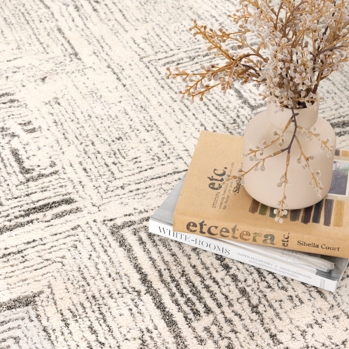 Nizza Geometric Grey Rug - N008