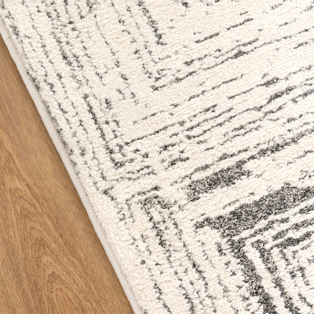 Nizza Geometric Grey Rug - N008