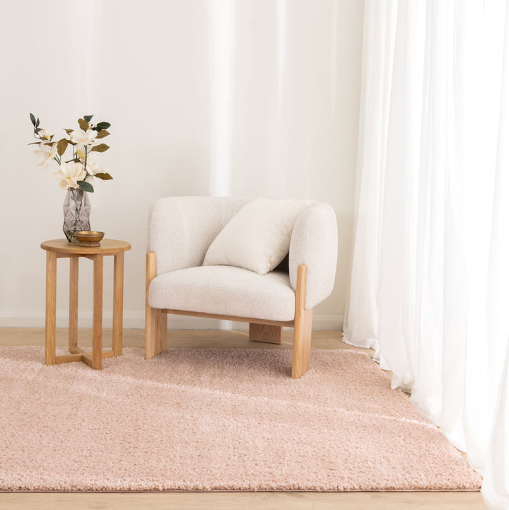 Plush Shaggy Blush Pink Rug