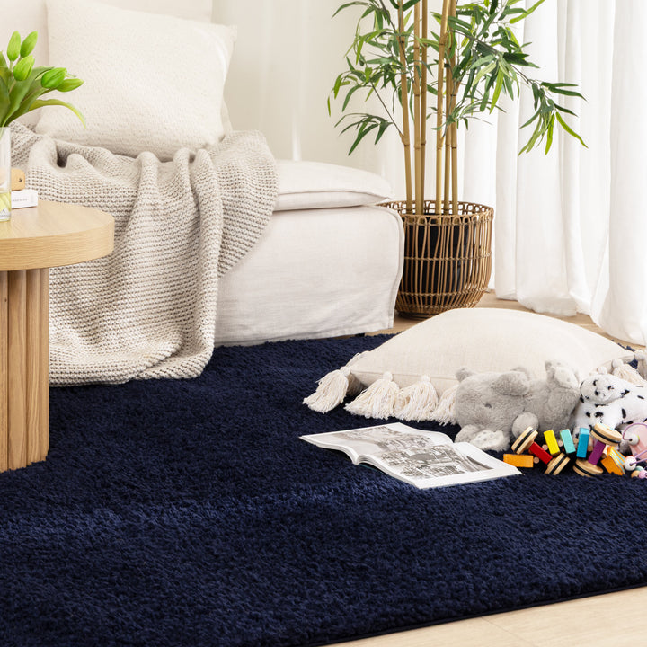 Plush Shaggy Navy Rug