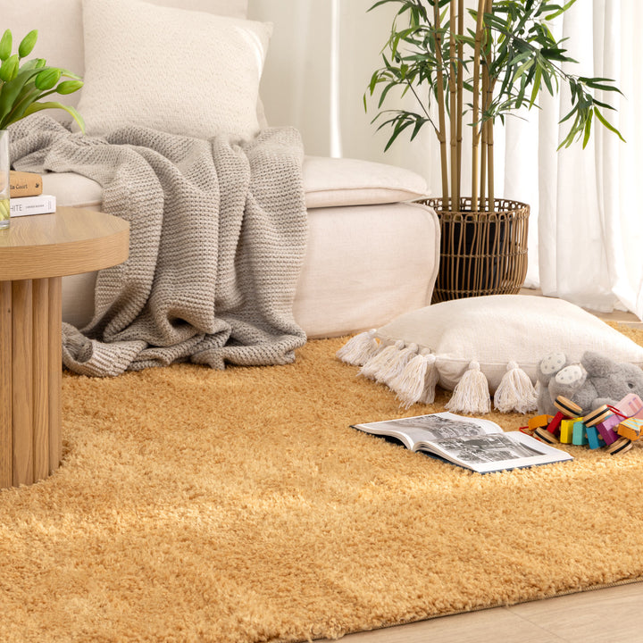 Plush Shaggy Ochre Rug