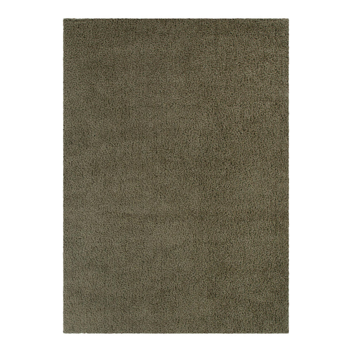 Plush Shaggy Olive Green Rug