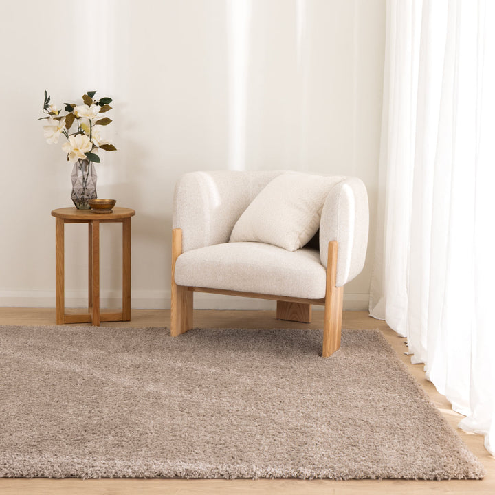 Plush Shaggy Taupe Rug
