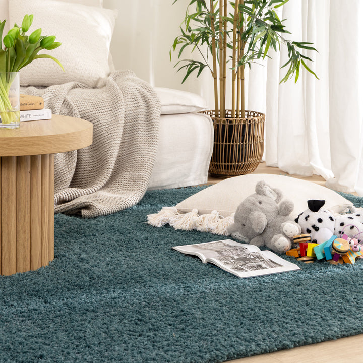 Plush Shaggy Teal Rug