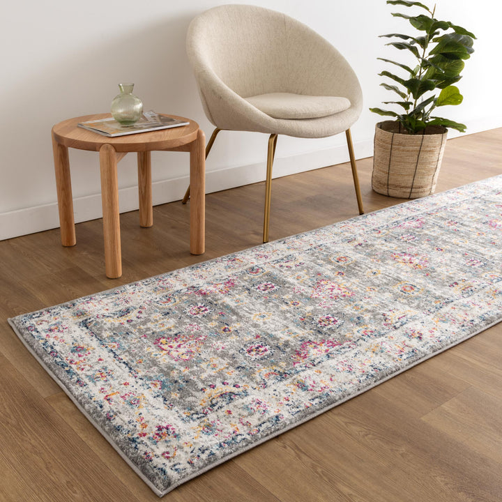 Provence Monaco Grey & Multi Transitional Rug - 019