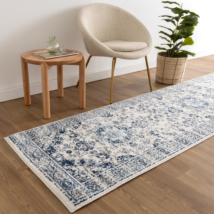 Provence Gruissan Blue & Ivory Transitional Rug - 022