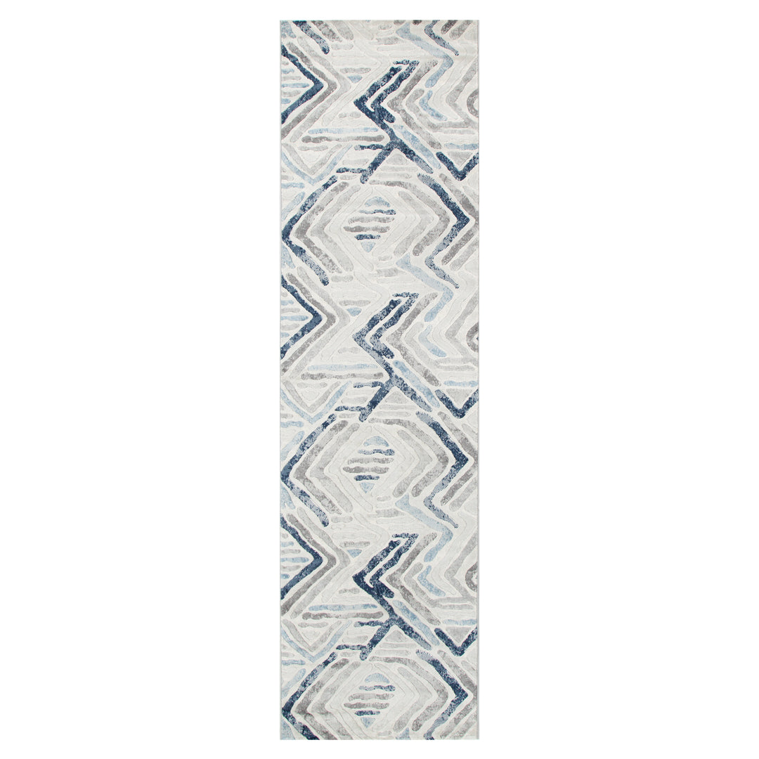 Ruby Diamond Blue Grey Rug - RUB01