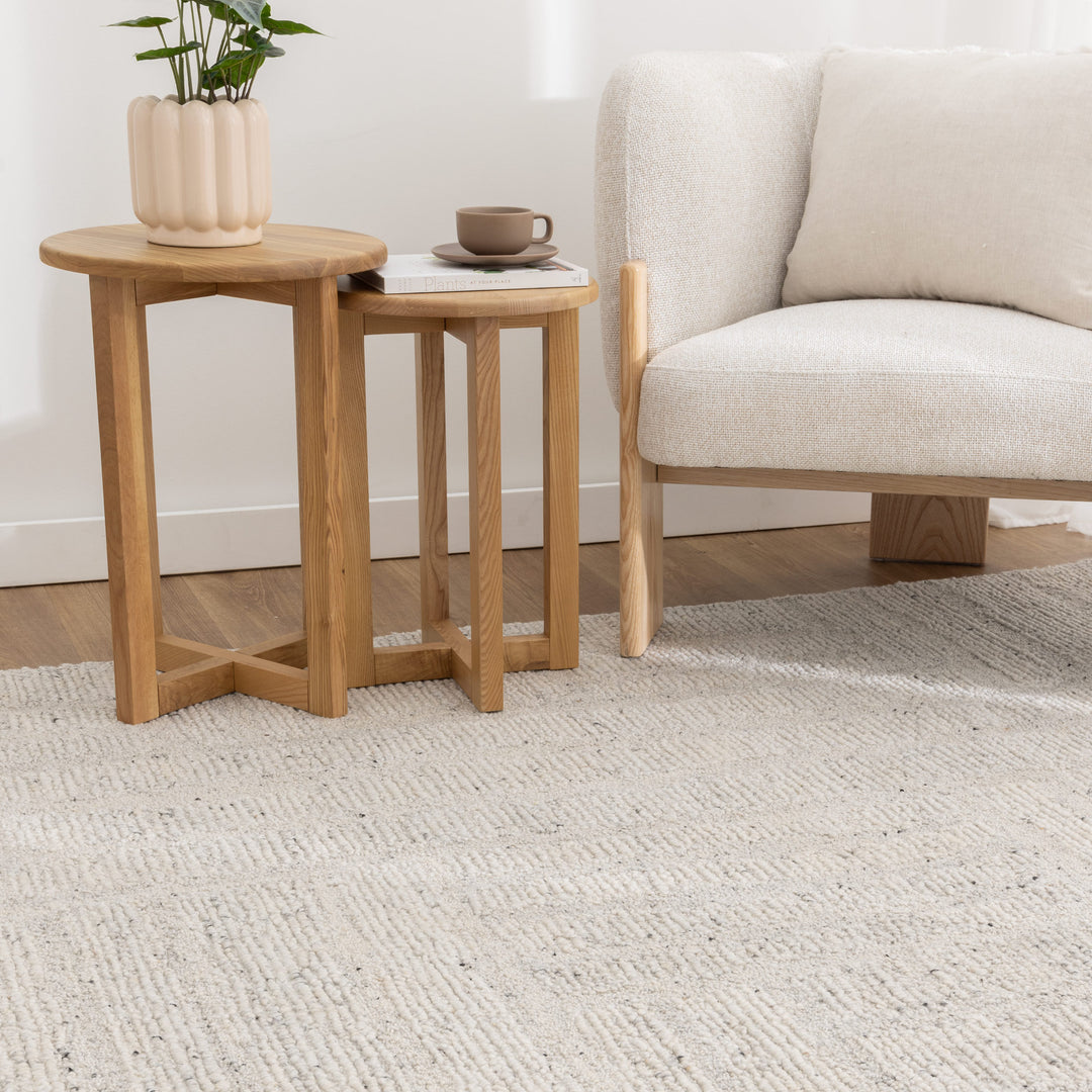 Seren Silver Modern Wool Rug - New Arrival