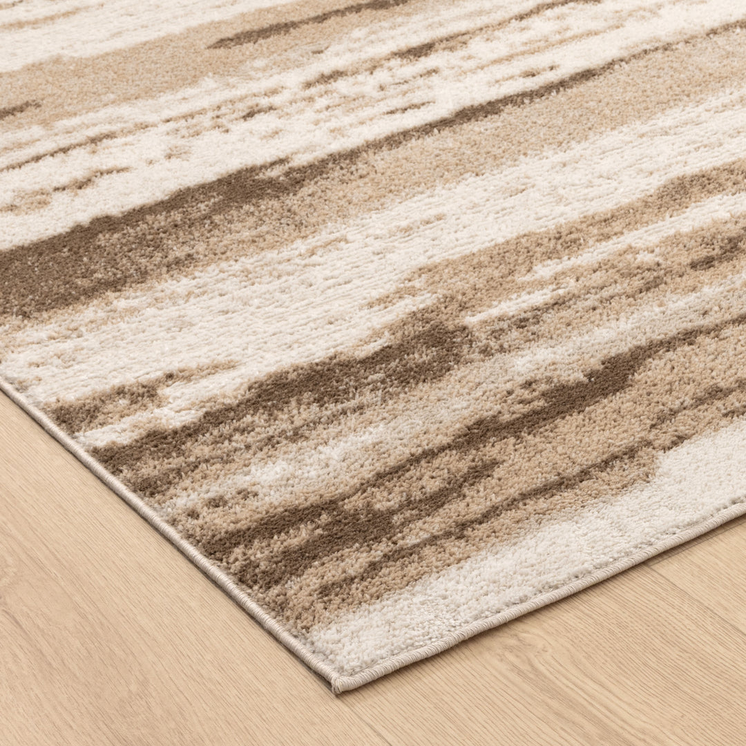 Halo Watercolour Lines Brown Rug (SKY24)