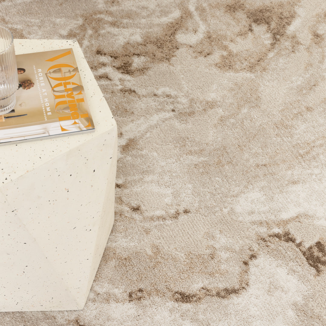 Halo Marble Astract Beige Rug (SKY64)