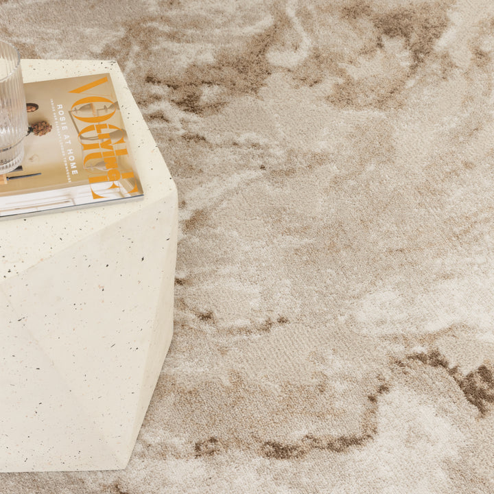 Halo Marble Astract Beige Rug (SKY64)