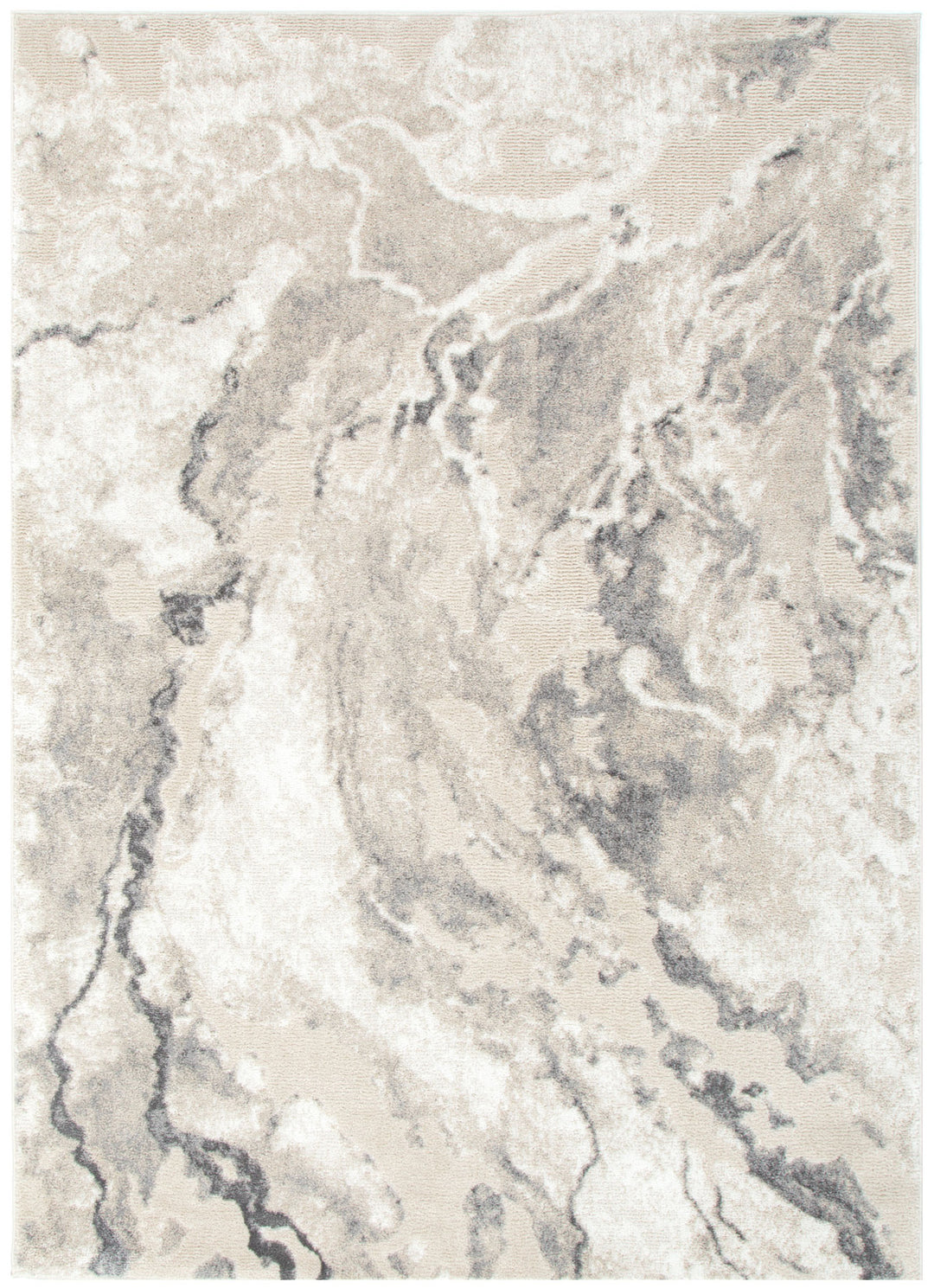 Halo Marble Abstract Grey Rug (SKY68)
