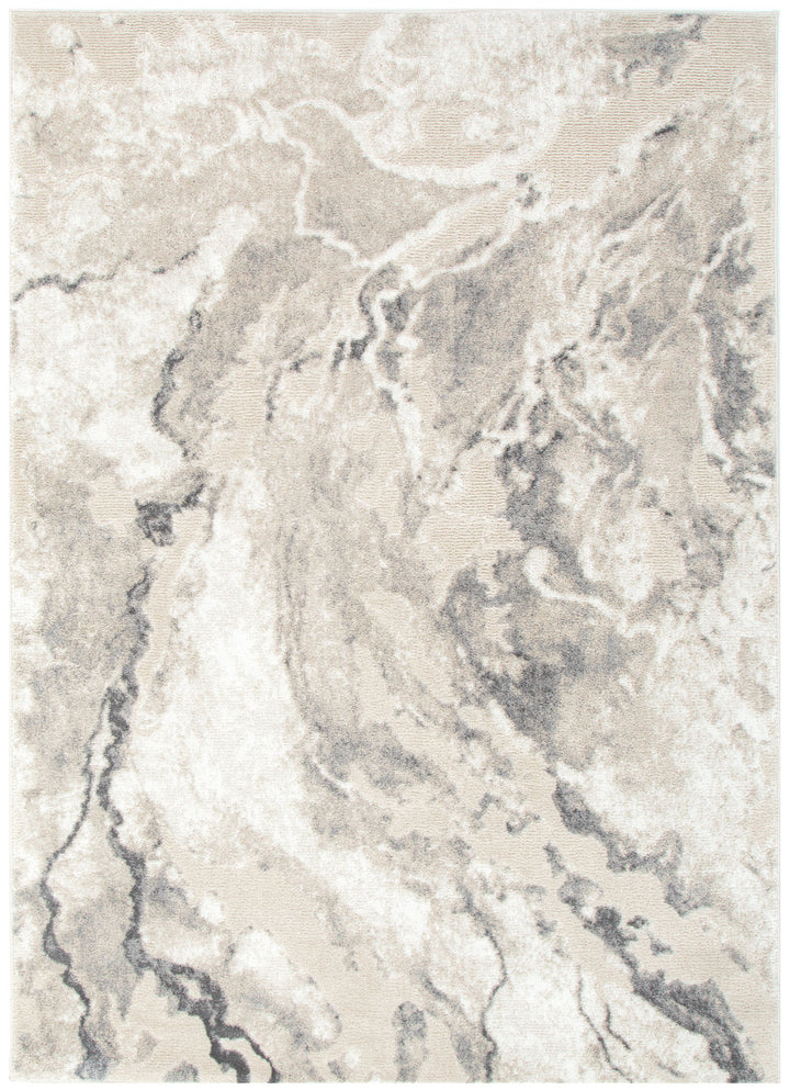 Halo Marble Abstract Grey Rug (SKY68)