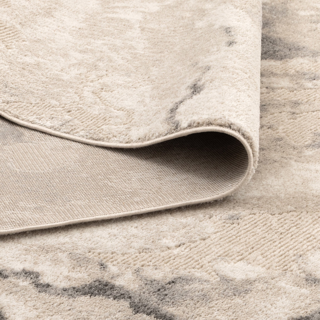 Halo Marble Abstract Grey Rug (SKY68)
