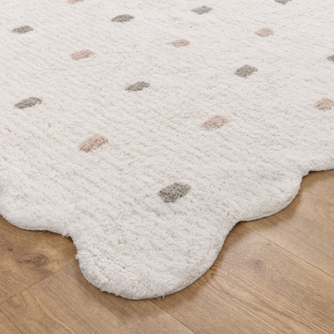 Rectangle Rug Kids Mellow Rectangle Scalloped Kids Rug White & Multi: New Arrival – Brand ...