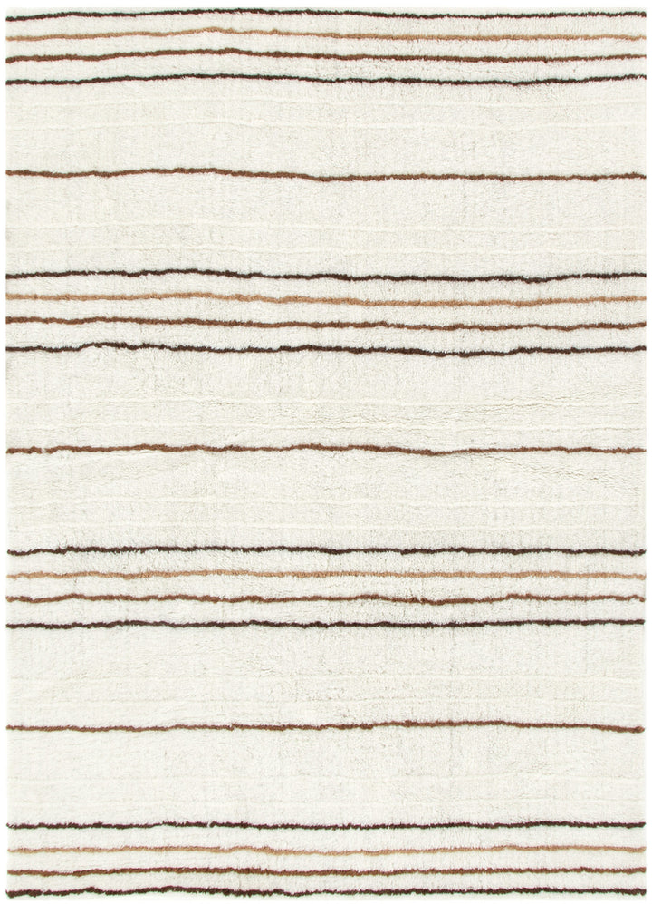 Highlands Beige Stripe Washable Wool Rug - Arriving Soon