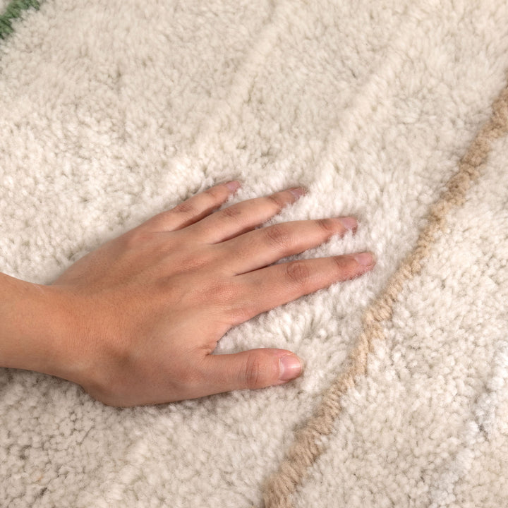 Highlands Olive Stripe Washable Wool Rug - Arriving Soon