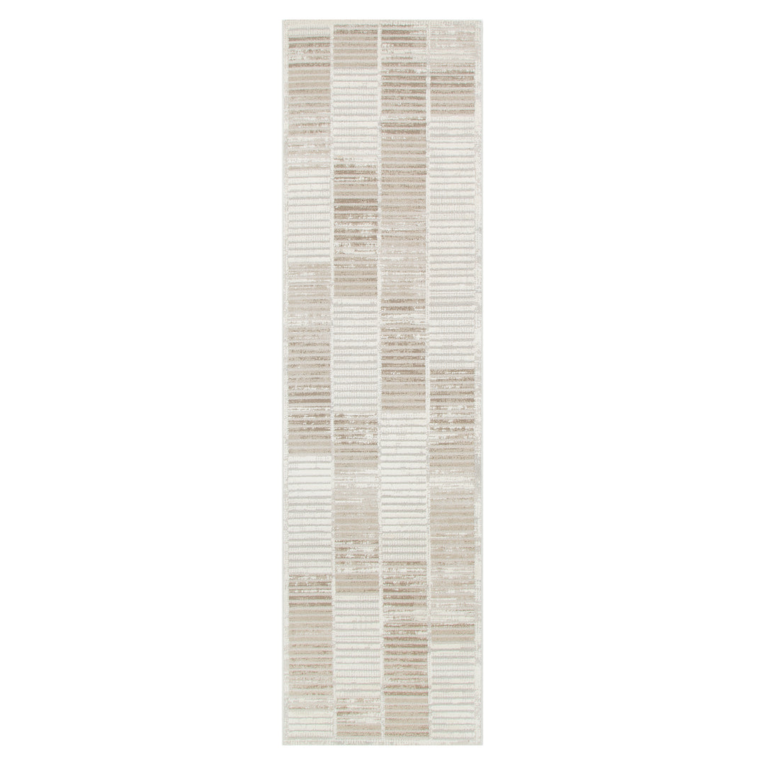 Trend Modern Stripes Grey and Beige Rug - T100