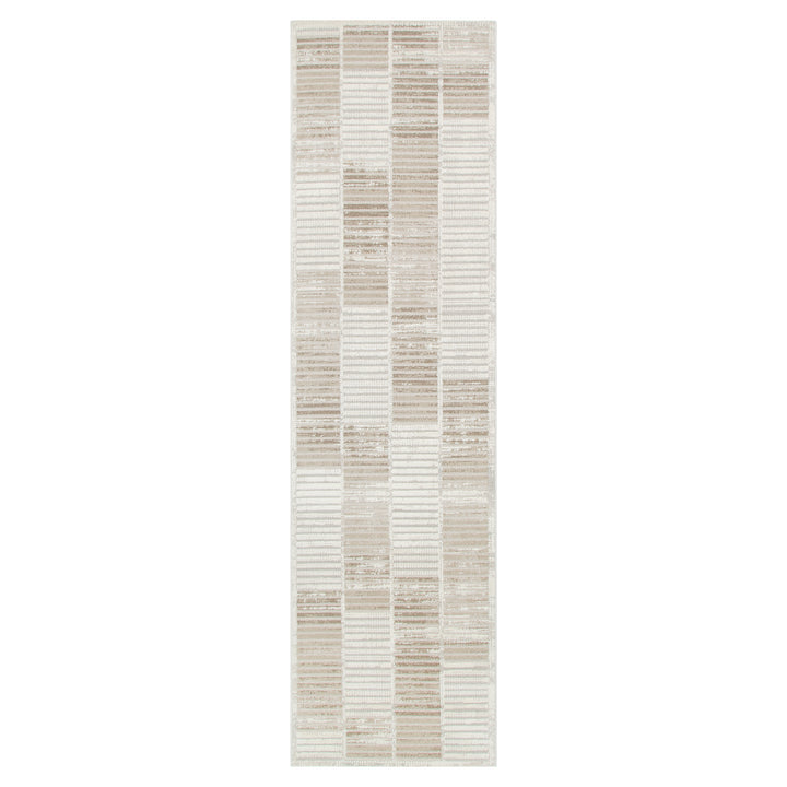 Trend Modern Stripes Grey and Beige Rug - T100