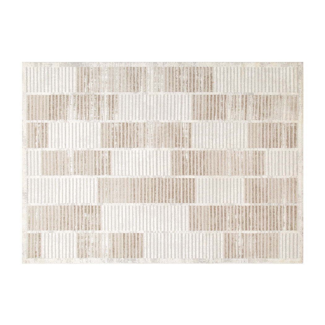 Trend Modern Stripes Grey and Beige Rug - T100