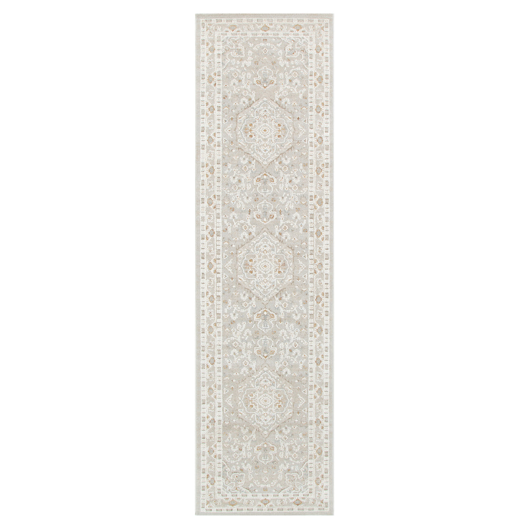 Trend Medallion Beige Multi Transitional Rug - T200