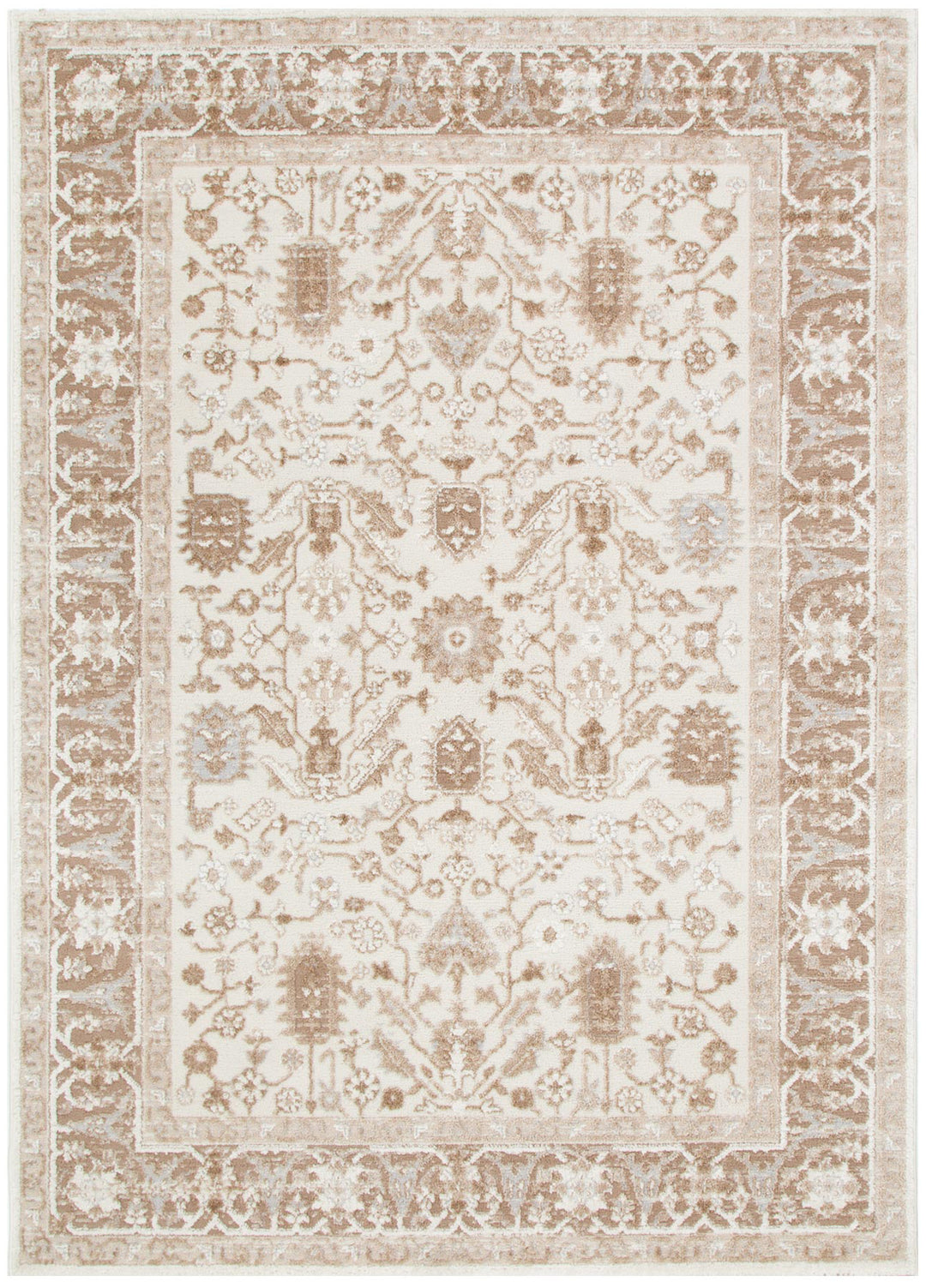 Sierra Oriental Border Beige Rug - New Arrival