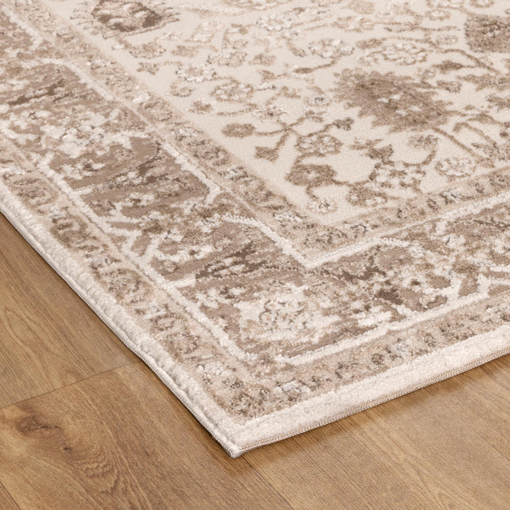Sierra Oriental Border Brown Rug - New Arrival