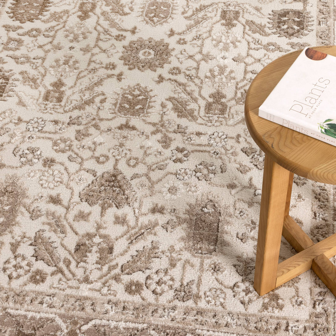 Sierra Oriental Border Brown Rug - New Arrival