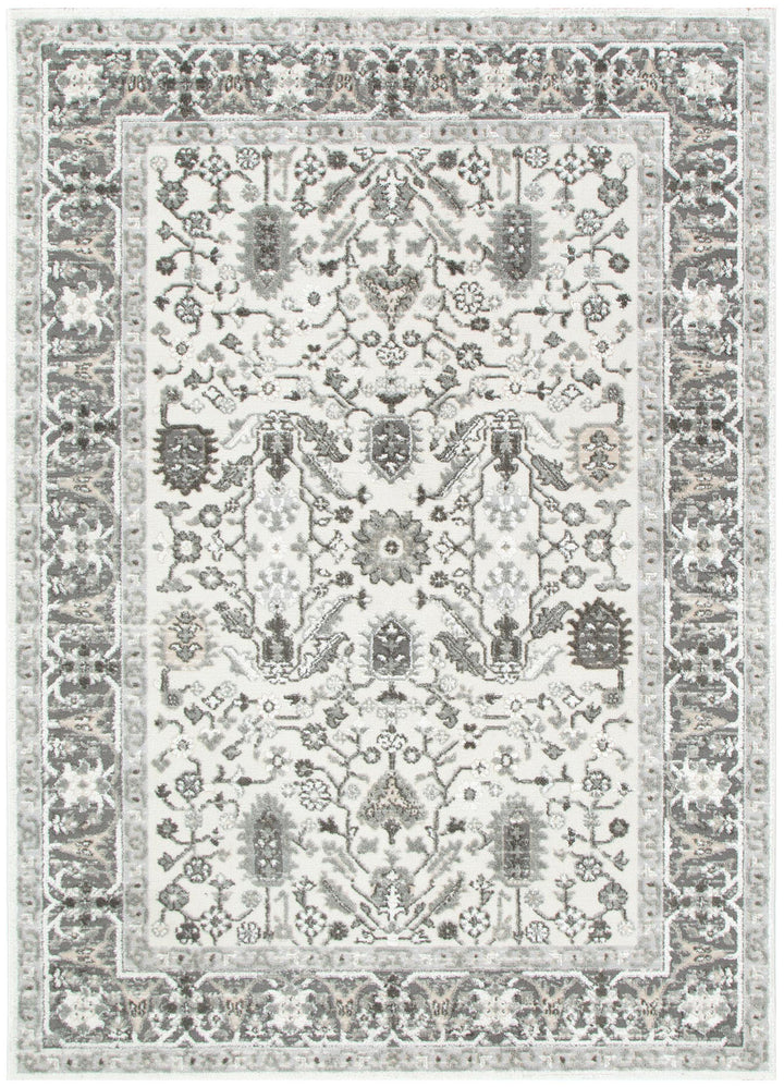 Sierra Oriental Border Grey Rug - New Arrival