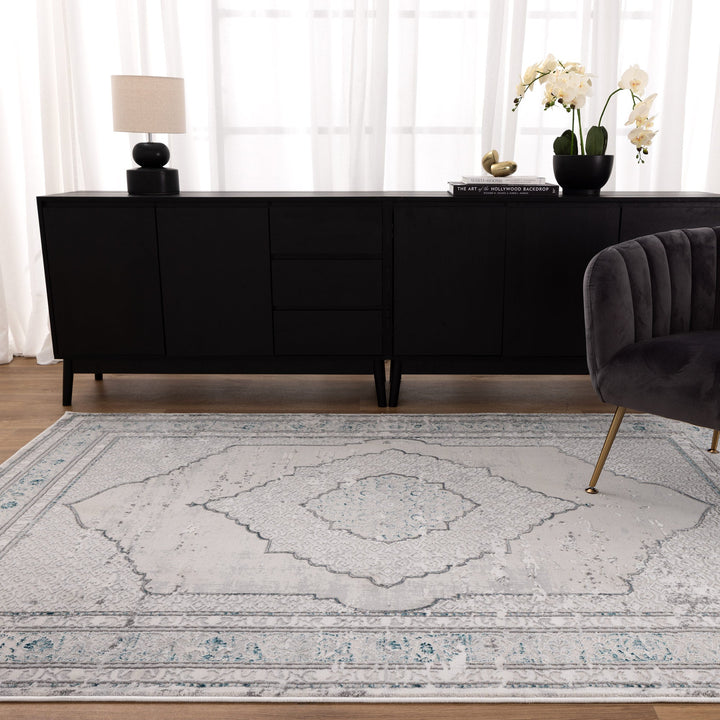 Vestige Oriental Grey Blue Rug - V001