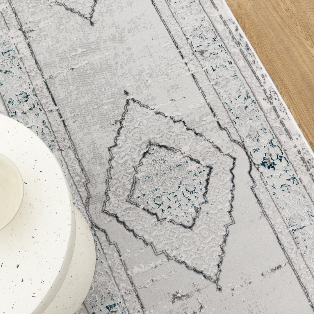 Vestige Oriental Grey Blue Rug - V001