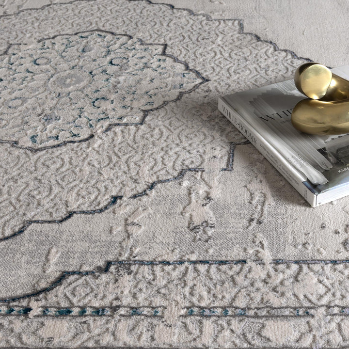 Vestige Oriental Grey Blue Rug - V001