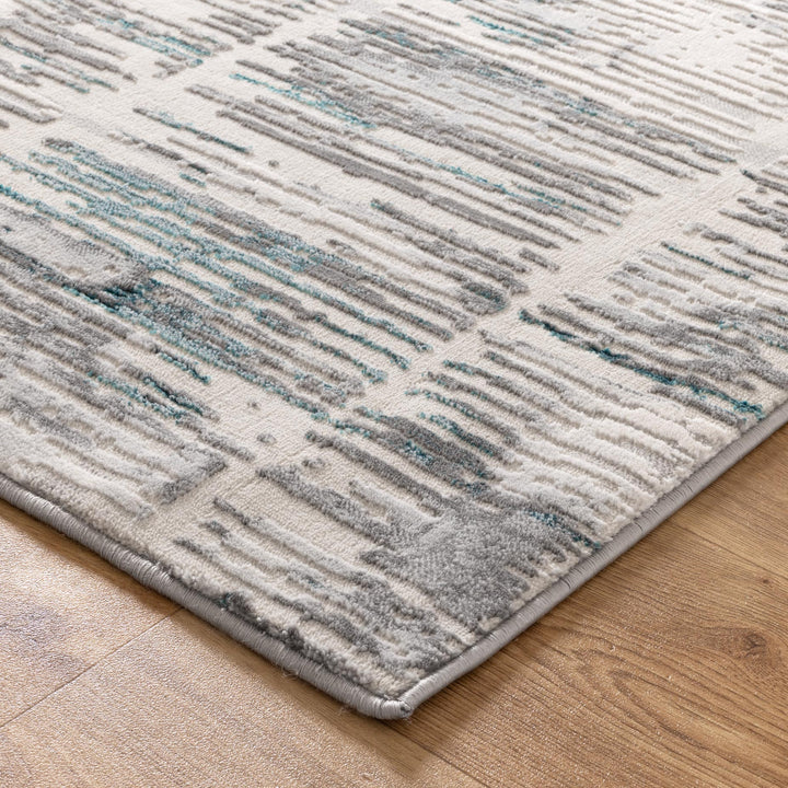 Vestige Abstract Grey Blue Rug - V002