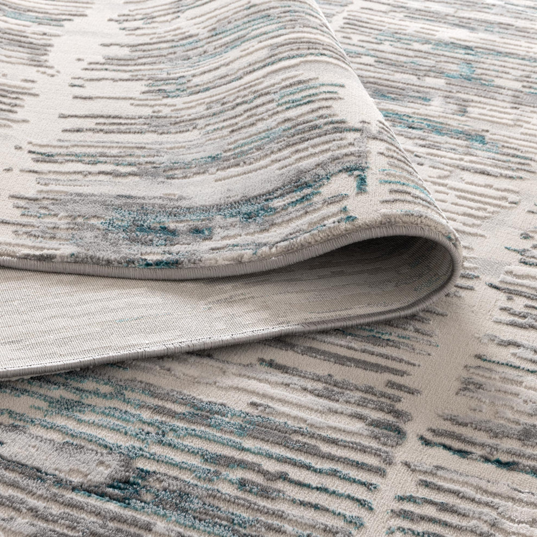 Vestige Abstract Grey Blue Rug - V002