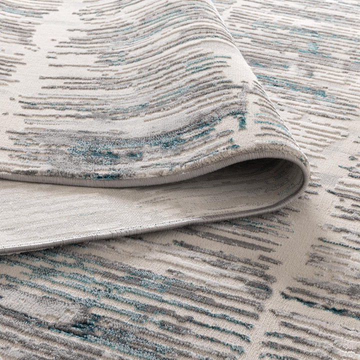 Vestige Abstract Grey Blue Rug - V002