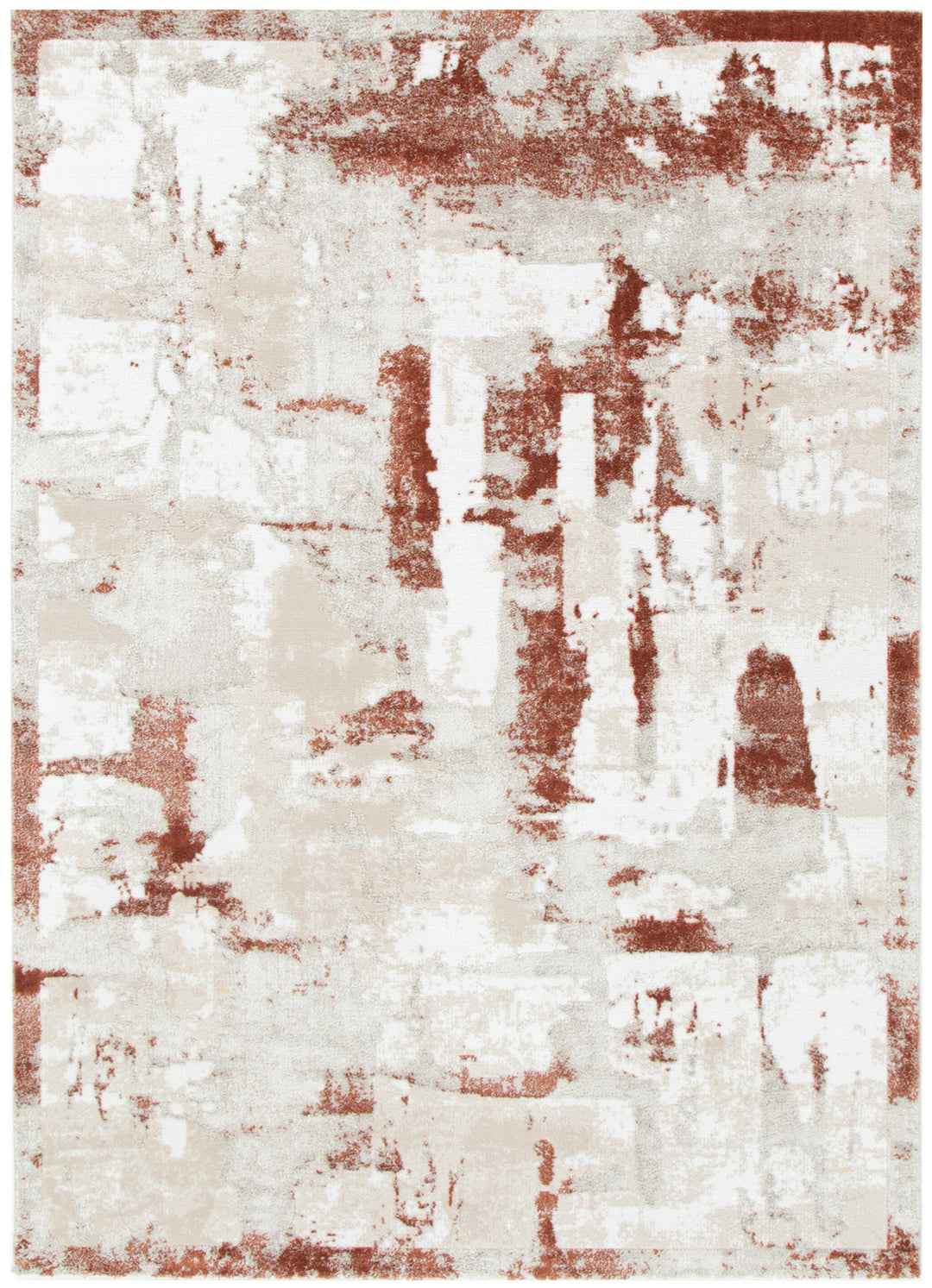 Wellington Abstract Wash Rust Rug - W010 – Brand Ventures Pty Ltd