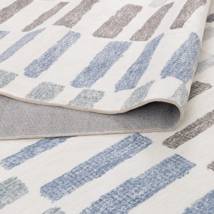 Washwell Modern Stripes Machine Washable Rug - WASH003 - New Arrival