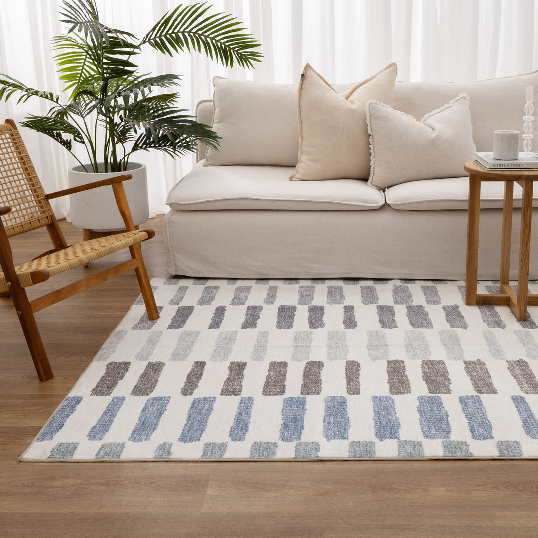 Washwell Modern Stripes Machine Washable Rug - WASH003 - New Arrival