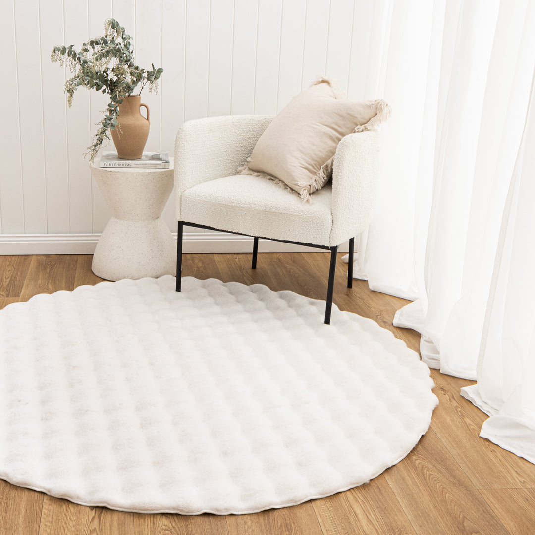 Purity Tile Rug Purity Washable Round Rug White – Brand Ventures Pty Ltd