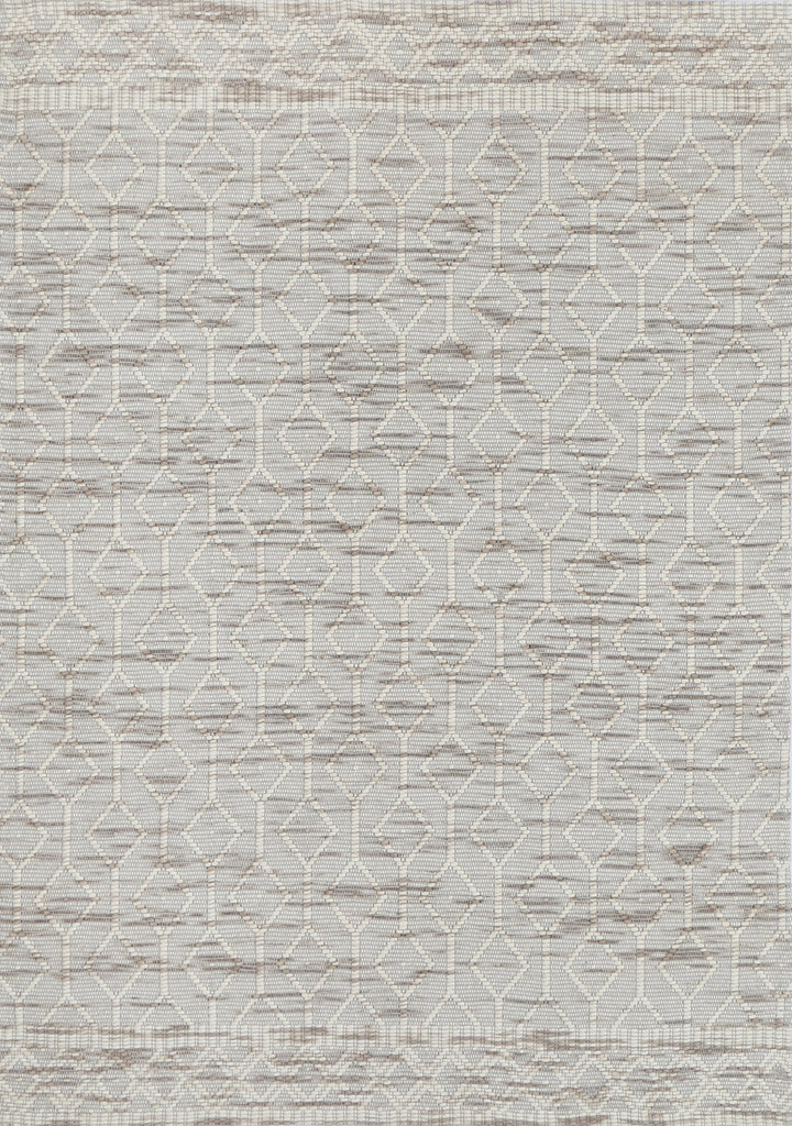 Copacabana Lattice Beige Wool Rug - 2BEIG