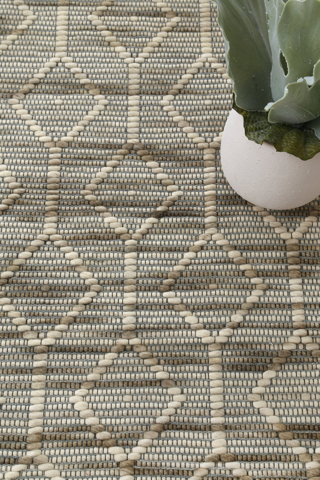 Copacabana Lattice Moss Wool Rug - 2MOSS