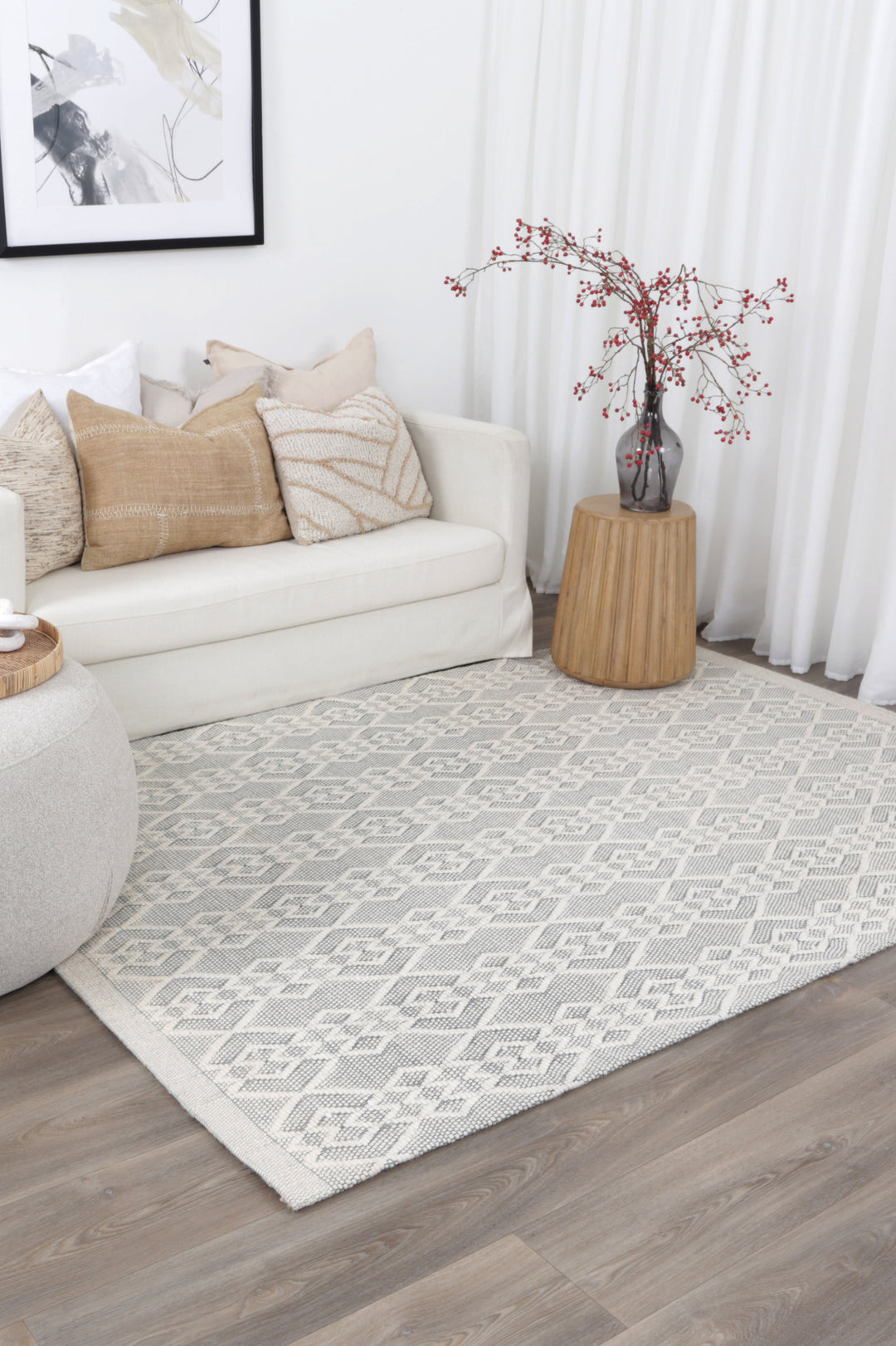 Copacabana Diamond Grey Wool Rug - 3LGRE – Brand Ventures Pty Ltd
