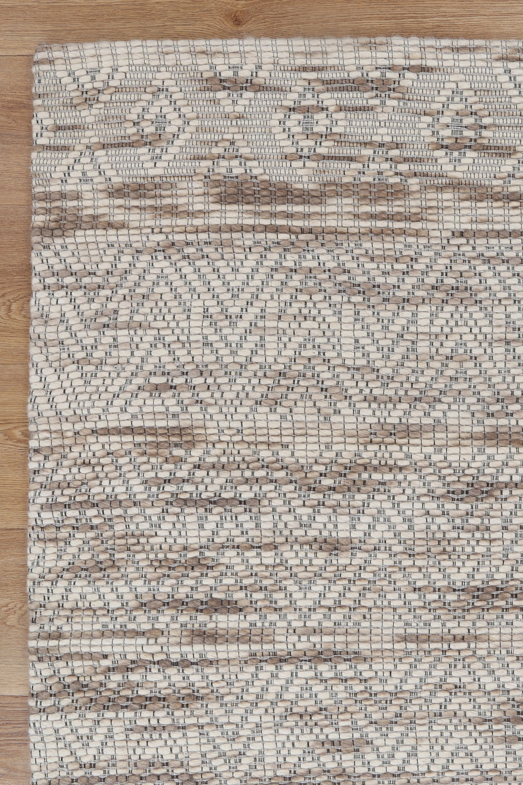 Copacabana Chevron Beige Wool Rug - 4BEIG