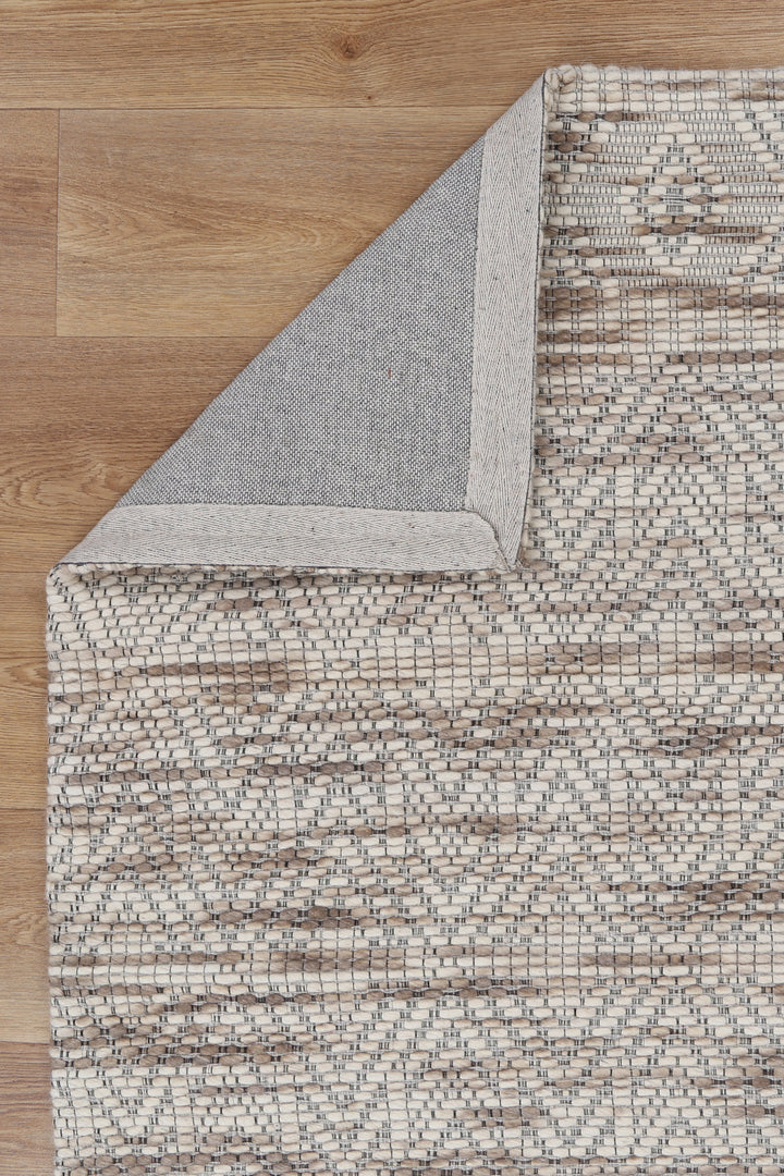 Copacabana Chevron Beige Wool Rug - 4BEIG