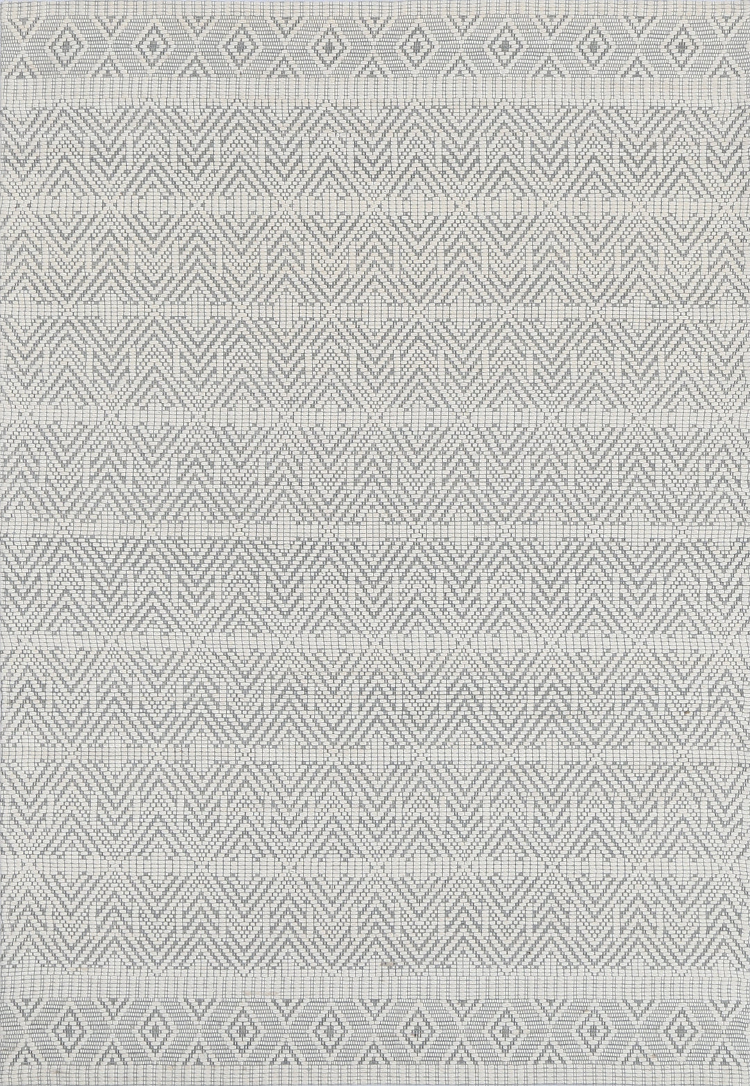 Copacabana Chevron Light Grey Wool Rug - 4LGRE
