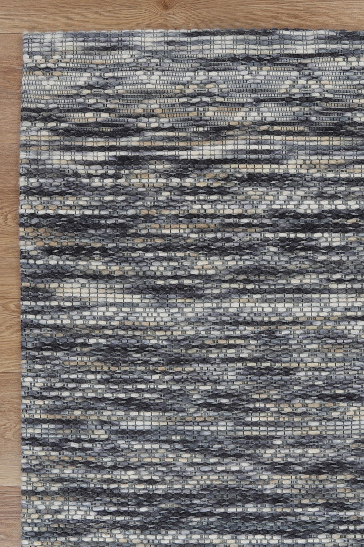Copacabana Chevron Stone Wool Rug - 4STON