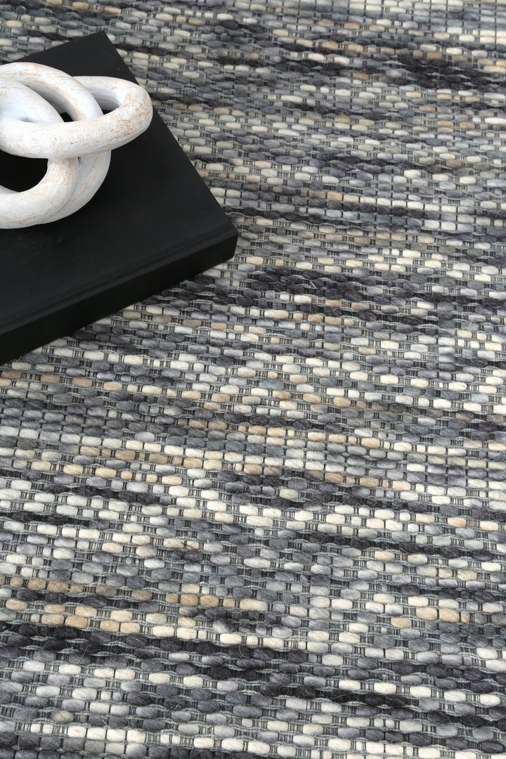 Copacabana Chevron Stone Wool Rug - 4STON