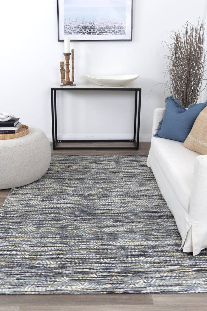 Copacabana Chevron Stone Wool Rug - 4STON
