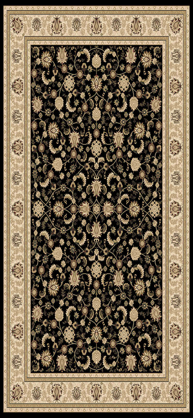 Black Isfahan Rug ISFAHAN 12679 BLACK(091) – Brand Ventures Pty Ltd
